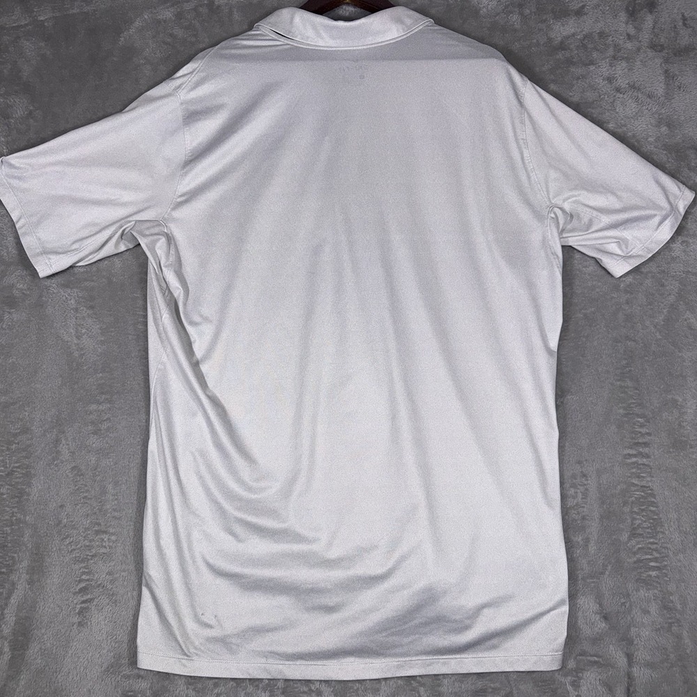 Nike Golf‎ Dri-Fit Polo Chevron Print Light Gray Men's Size X-Large - Picture 7 of 7